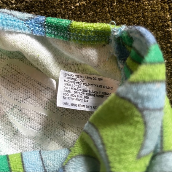 Women’s Terry Romper from Wild Fable in the Blue Swirl Pattern, Size Small - Picture 6 of 7